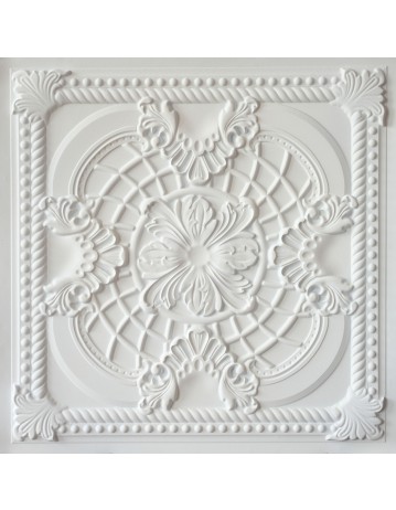 suspended Ceiling tiles Faux Tin White matte color PL31 pack of 10pcs
