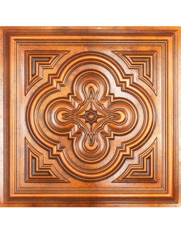 Decorative ceiling tile, Easy to Install PVC Panels, Archaic copper color PL36 pack of 10pcs