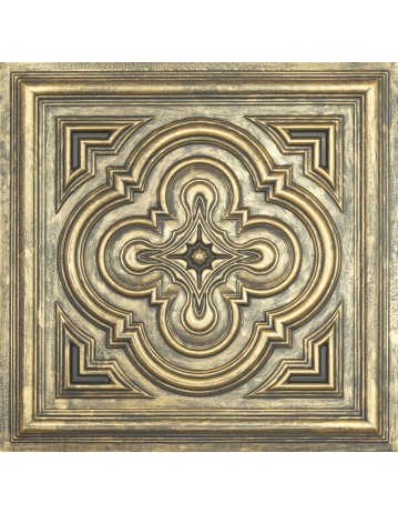 suspended Ceiling tiles Faux Tin ancient gold color PL36 pack of 10pcs