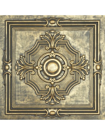 suspended Ceiling tiles Faux Tin ancient gold color PL38 pack of 10pcs