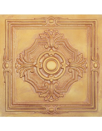 Ancient ceiling tiles, Metalize wall panels, Vintage brown gold color PL38 pack of 10pcs