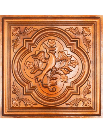 Chalk painted ceiling tiles, Embossed wall panels, Archaic copper color PL39 pack of 10pcs