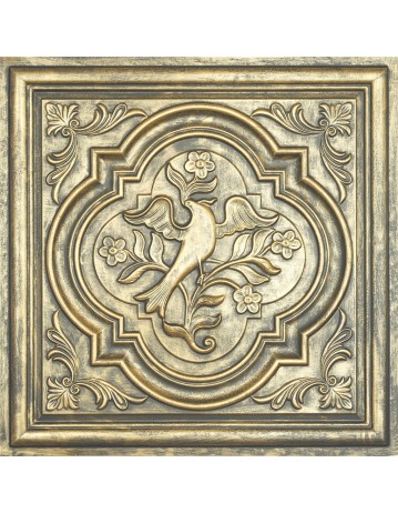 suspended Ceiling tiles Faux Tin ancient gold color PL39 pack of 10pcs