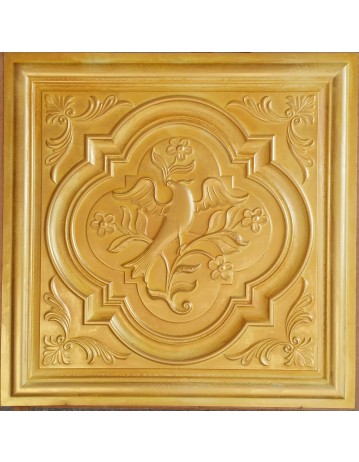 Metallized Ceiling tiles Faux Tin golden color PL39 pack of 10pc