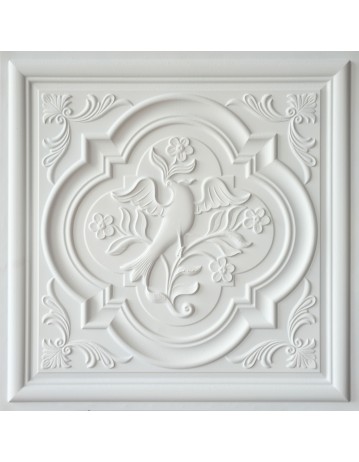 suspended Ceiling tiles Faux Tin white matte color PL39 pack of 10pcs