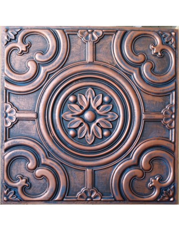 Faux Tin ceiling tiles rustic copper color PL50 pack of 10pcs