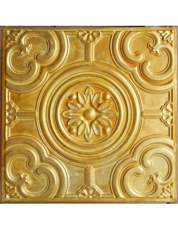 Metallized Ceiling tiles Faux Tin golden color PL50 pack of 10pcs