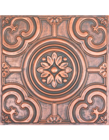Faux Tin ceiling tiles Rustic copper color PL50 pack of 10pcs