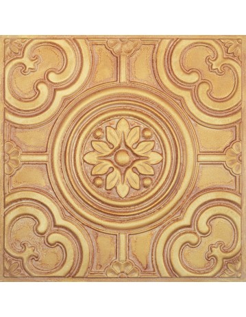 Suspended ceiling tile, Interior decorative panel, Vintage brown gold color PL50 pack of 10pcs