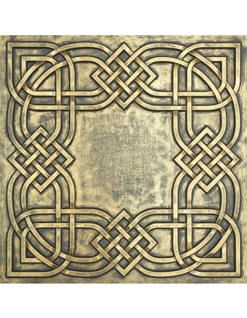 Drop in Ceiling tiles Faux Tin ancient gold color PL61 pack of 10pcs