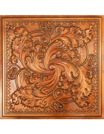 Faux tin ceiling tiles, Suspended Wall Panels, Archaic copper color PL62 pack of 10pcs