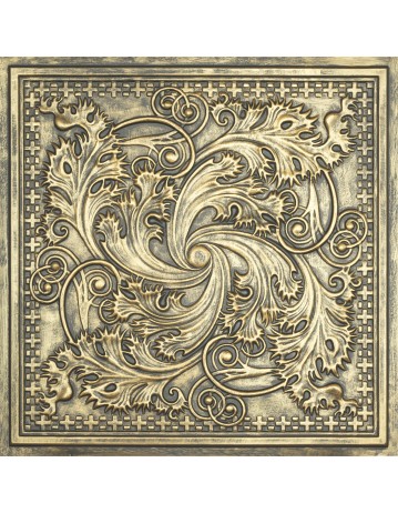 Drop in Ceiling tiles Faux Tin ancient gold color PL62 pack of 10pcs