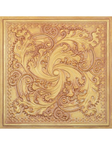 Pressed Tin Ceiling Tile, interior roof panels, Vintage brown gold color PL62 pack of 10pcs