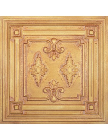 Distress Tin Ceiling Tiles, Easy to Install PVC Panels, Vintage brown gold color PL63 pack of 10pcs