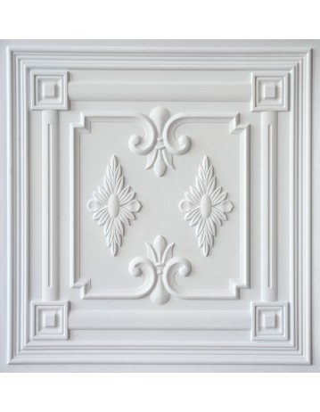 Drop in Ceiling tiles Faux Tin white matte color PL63 pack of 10pcs