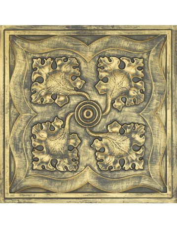 Drop in Ceiling tiles Faux Tin ancient gold color PL64 pack of 10pcs