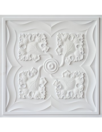 Drop in Ceiling tiles Faux Tin white matte color PL64 pack of 10pcs