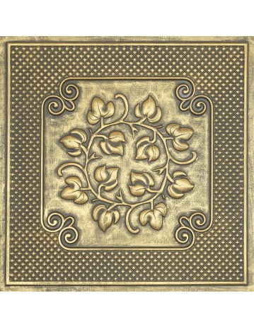Drop in Ceiling tiles Faux Tin ancient gold color PL66 pack of 10pcs