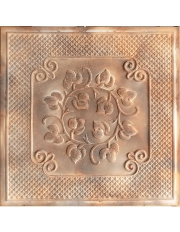 Plastic Ceiling tiles Faux tin washed brown color PL66 10pcs/lot