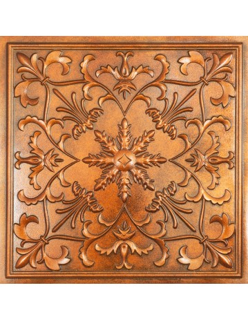 Vintage Pattern Tin ceiling Tile, Easy to Install PVC Panels, Archaic copper color PL70 pack of 10pcs