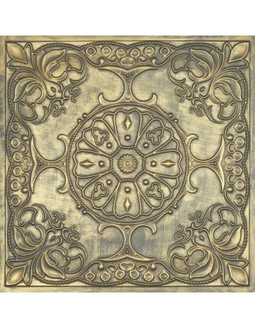 Chalk painted ceiling tiles, interior decorative panel, ancient gold color PL71 pack of 10pcs