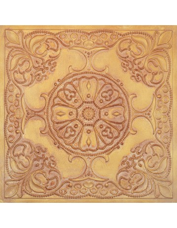 Antique tin ceiling tiles, Decorative 3D panels, Vintage brown gold color PL71 pack of 10pcs