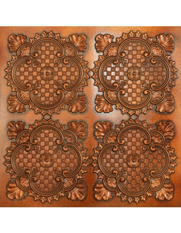 Chalk painted ceiling tiles, Decorative pvc panels, Archaic copper color PL80 pack of 10pcs