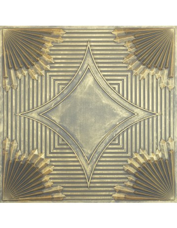 Suspended ceiling tile, pvc ceiling panel board, ancient gold color PL81 pack of 10pcs