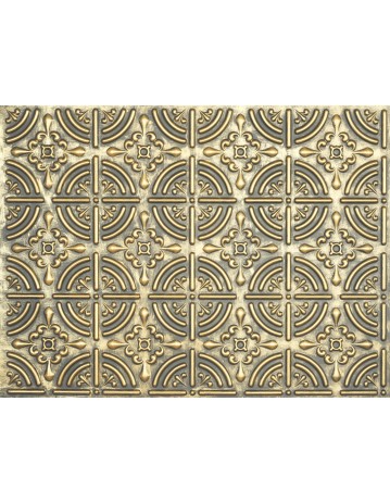 Faux tin ceiling tile, Interior roof panels, Ancient gold color PLB18 pack of 10pcs
