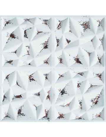 Pressed Tin Ceiling Tile, Vintage wall panels, distressed crack white black color PLM101 10pcs/lot