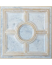 ceiling tiles 2x2 Faux tin paint aged white gold color PL37 pack of 10pcs