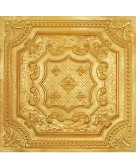 Glue on Ceiling tiles Faux Tin golden color PL04 pack of 10pcs