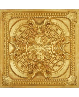Plastic Ceiling tiles Faux Tin golden color PL31 pack of 10pcs