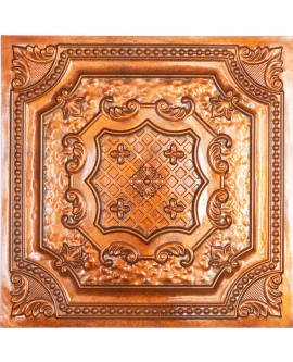 Pressed Tin Ceiling Tile, Emboss wall panels, Archaic copper color PL04 pack of 10pcs