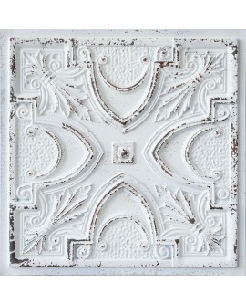 suspended Ceiling tiles Faux Tin distress crack white black color PL11 pack of 10pcs