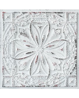  Ceiling tiles Faux Tin distress crack white black color PL10 pack of 10pcs