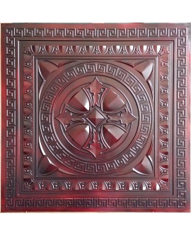 Faux Tin ceiling tiles aged red wood color PL01 pack of 10pcs