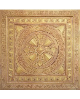 Vinyl ceiling Tiles, Embossed wall panels，Vintage brown gold color PL01 pack of 10pcs