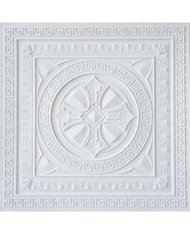 Embossed Tin Ceiling Tiles, Decorative pvc panels, white matt color PL01 pack of 10pcs