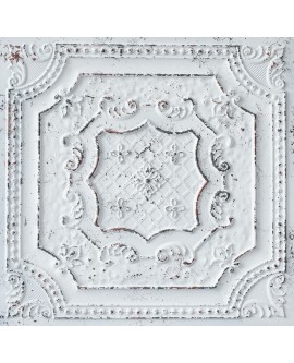 Ceiling tiles False Tin distressed crack white black color PL04 pack of 10pcs