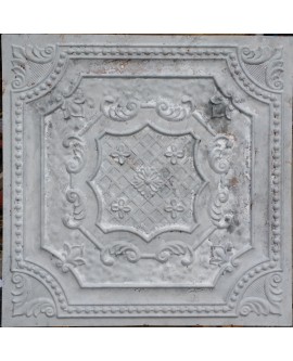 Faux Tin ceiling tiles Distressed white gray color PL04 pack of 10pcs