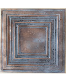 Ceiling tiles Faux Tin painted weathering copper color PL05 pack of 10pc