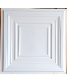 Faux Tin ceiling tiles white matt color PL05 pack of 10pcs