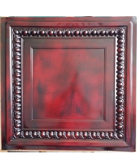 Faux Tin ceiling tiles aged red wood color PL06 pack of 10pcs