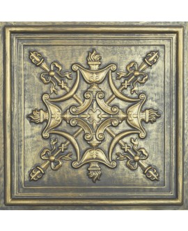 3D ceiling tiles, Easy to Install PVC Panels, Ancient gold color PL07 pack of 10pcs