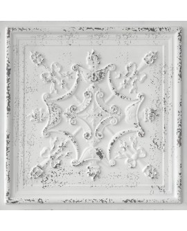  Ceiling tiles Faux Tin distress crack white black color PL07 pack of 10pcs