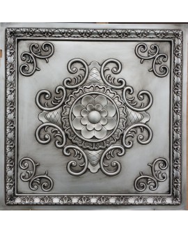 Faux Tin ceiling tiles antique silver color PL08 pack of 10pcs