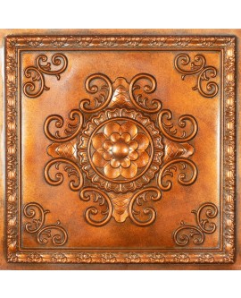 Faux Tin ceiling tiles Archaic copper color PL08 pack of 10pcs