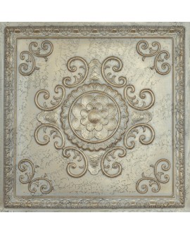 Decorative tin wall tile, suspended ceiling panels, Distress crack champagne gold color PL08 pack of 10pcs