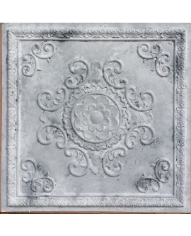 Faux Tin ceiling tiles Distressed white gray color PL08 pack of 10pcs